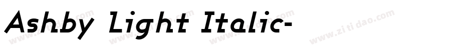 Ashby Light Italic字体转换